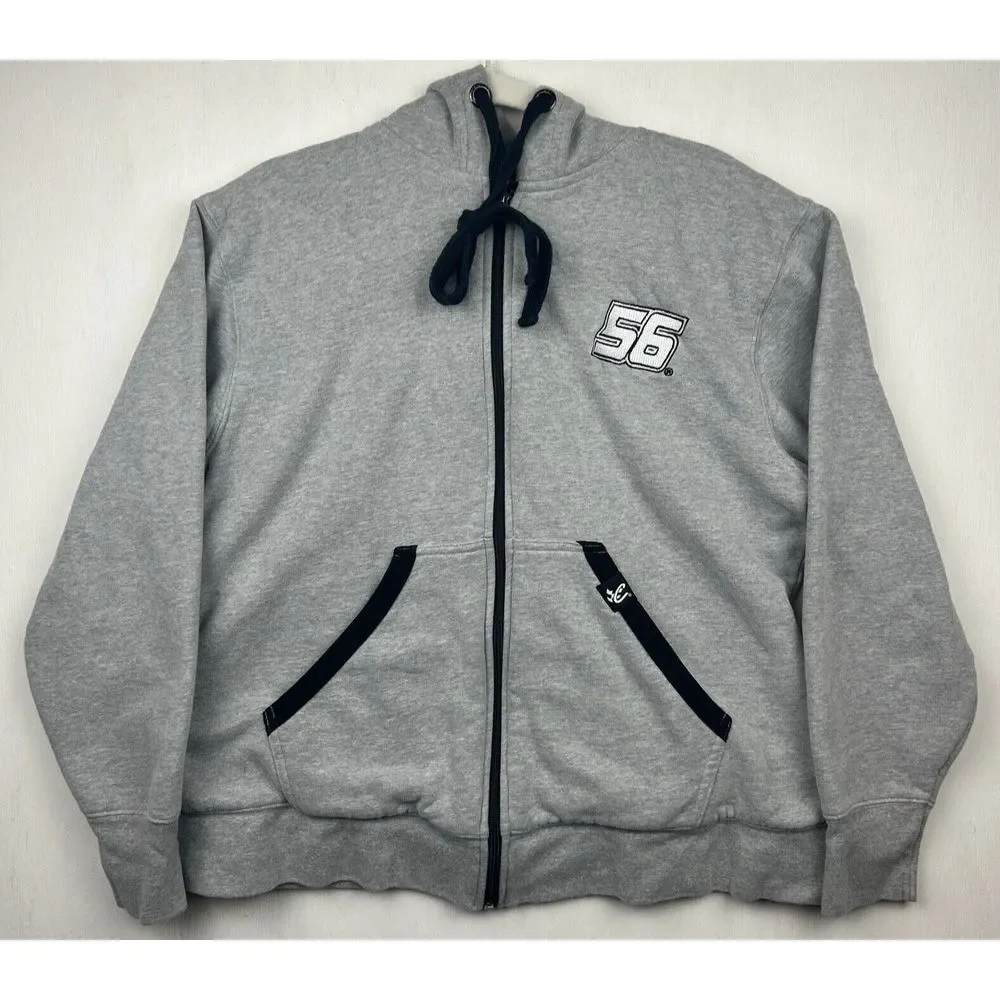 Truex Jr 56 Nascar Speed Diva Womens‎ XL Grey Full Zip Embroidered Jacket
